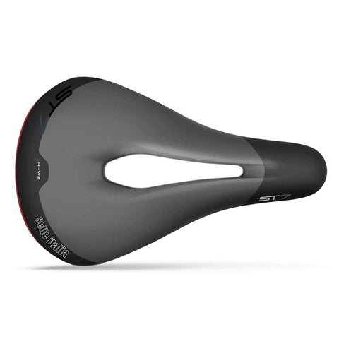 Selle Italia, ST 7 Vision Superflow, Saddle, 250 x 165mm, Unisex, 395g, Black/Hi-Viz