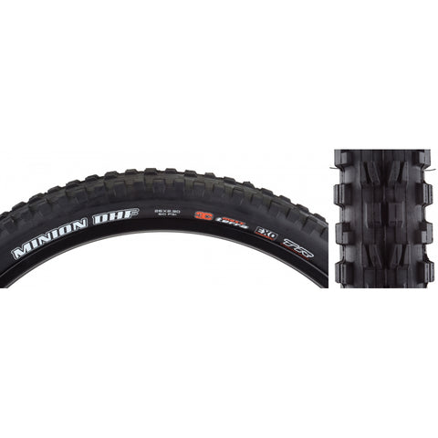 Maxxis, Minion DHF, Tire, 26''x2.30, Folding, Tubeless Ready, 3C Maxx Terra, EXO, 60TPI, Black