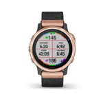 Garmin, fenix 6S, Sapphire, Watch, Watch Color: Rose Gold Tone, Wristband: Black - Nylon, 010-02159-36
