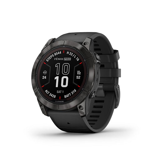 Garmin Fenix 7X Pro Sapphire Solar, Carbon Gray DLC Titanium w/Black Band