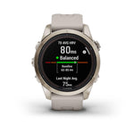 Garmin Fenix 7S Pro Sapphire Solar, Soft Gold w/Light Sand Band