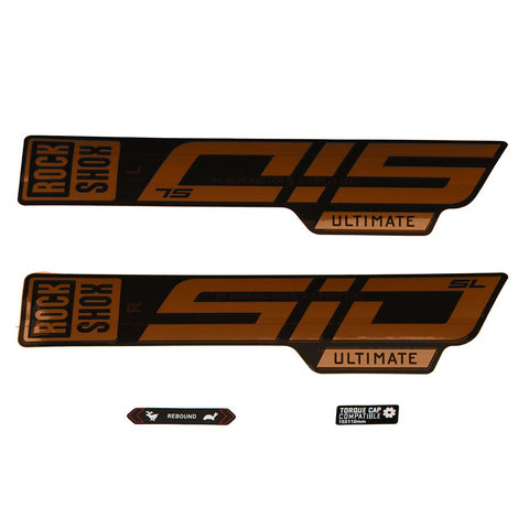 RockShox, SID SL Ultimate Decal Kit, Matte Copper for Gloss Black Lowers