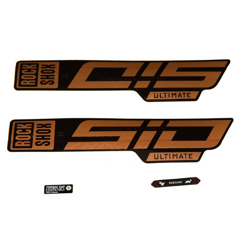RockShox, SID 35 Ultimate Decal Kit, Matte Copper for Gloss Black Lowers