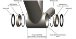 Wheels Manufacturing BB30 ABEC3 Bearing and Clip Kit