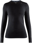 Craft Fuseknit Comfort WoMen's Round Neck Long Sleeve Base Layer Top Black