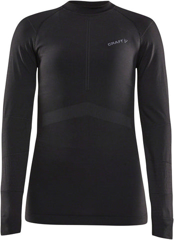 Craft Active Intensity Long Sleeve Crew Neck Top - Black/Asphalt Women's X-