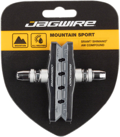 Jagwire Mountain Sport Brake Pads Threaded Post GRAY