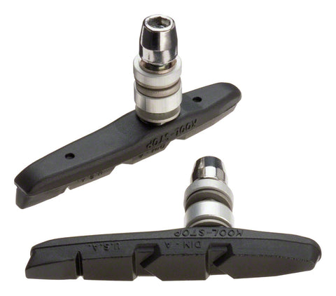 KoolStop Thinline Brake Shoe Threaded Post for Linear Pull Black