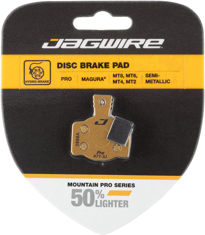 Jagwire Mountain Pro Alloy Backed SemiMetallic Disc Brake Pad Magura MT8