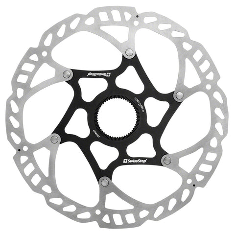 SwissStop Catalyst Disc Brake Rotor 203mm CenterLock Silver/Black