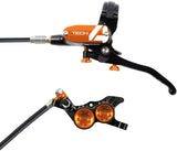 Hope Tech 4 V4 Disc Brake, Right/Rear - 74mm Orange