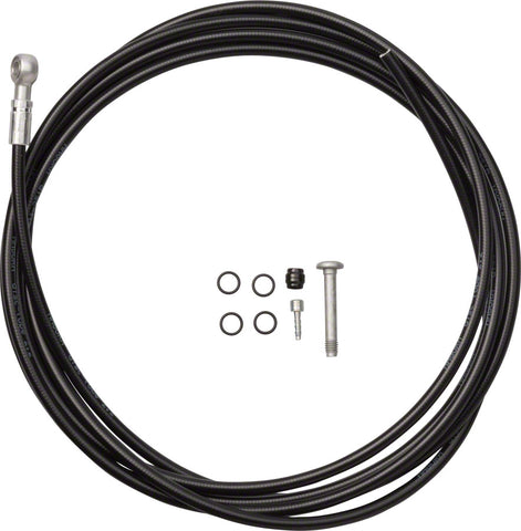 Magura Black Brake Hose 2500mm MT4/5/6/7/8 2500mm Pressed Banjo Fitting