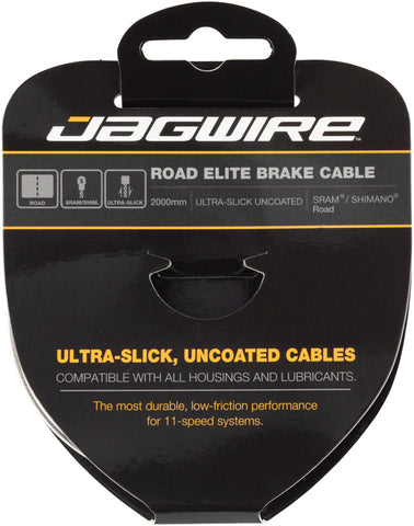 Jagwire Elite UltraSlick Brake Cable 1.5x2000mm Polished Slick Stainless