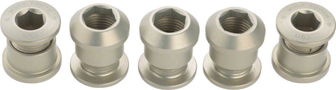 Wolf Tooth Set of 5 Chainring Bolts for 1x use Dual Hex Fittings Silver