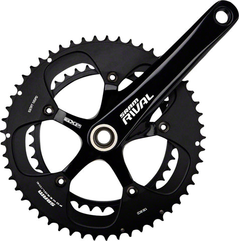 SRAM, Rival, Crankset, 10sp, 170mm, 34/50, BCD: 110, GXP, CL: 44.5mm, Black, 820g