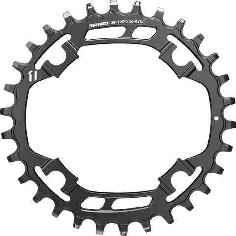 SRAM, X-Sync, 30T, 11sp, BCD: 94mm, 4 Bolt, Single Chainring, Steel, Black