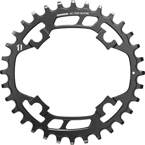SRAM, X-Sync, 32T, 11sp, BCD: 94mm, 4 Bolt, Single Chainring, Steel, Black