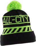 All City Sleddin' Hat Black/Lime Green One