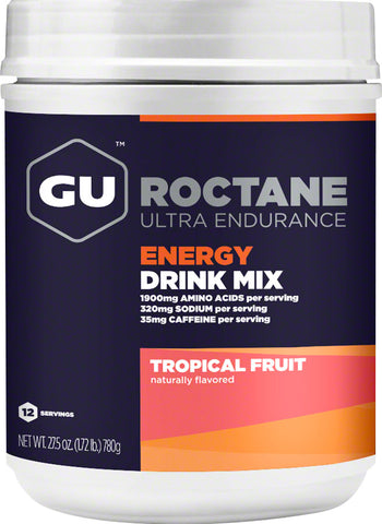 GU Roctane Energy Drink Mix Tropical 12 Serving Canister