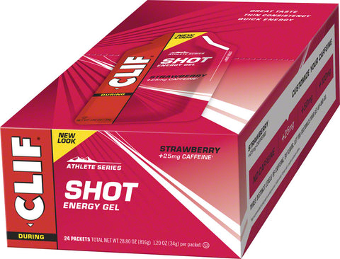 Clif Shot Gel: Strawberry with Caffeine 24-Pack