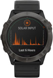 Garmin Fenix 6X Pro Solar GPS Watch Carbon GRAY/Black