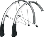 SKS P45 Chromoplastic Longboard Fender Set: Silver (700c x 28-37)