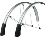 SKS P50 Chromoplastic Longboard Fender Set: Silver (700c 38-45) 29er