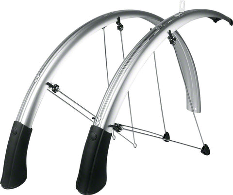 SKS P55 Chromoplastic Longboard Fender Set: Silver (26 x 1.6-2.1)
