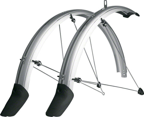 SKS P65 Chromoplastic Longboard Fender Set: Silver (26 x 2.1-2.35)