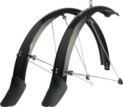 SKS P65 Chromoplastic Longboard Fender Set: Black (26 x 2.1-2.35)