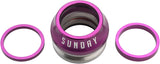 Headset Sunday Int High 15Mm Mx 1-1/8 Cmpy45D Ano-Pu W/Conical Spacer