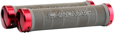 Chromag, Palmskin, Grips, 142mm, Grey/Red