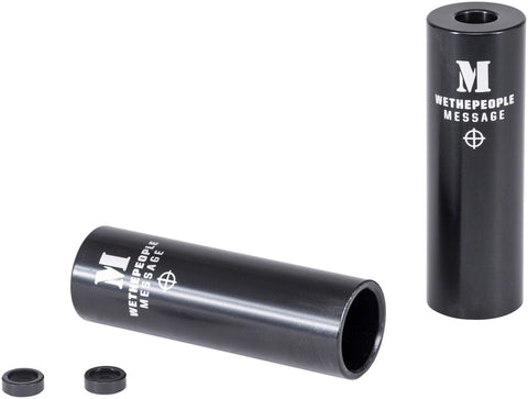 We The People Message Alloy Pegs - Pair Black