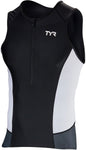 TYR Competitor Singlet MultiSport Top Black/White Sleeveless Men's
