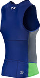 TYR Competitor Singlet MultiSport Top Navy/GRAY Sleeveless Men's