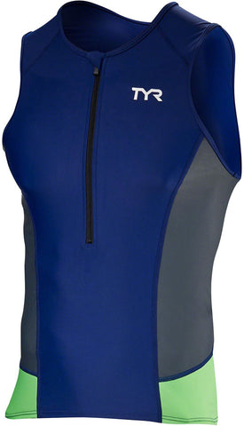 TYR Competitor Singlet MultiSport Top Navy/GRAY Sleeveless Men's