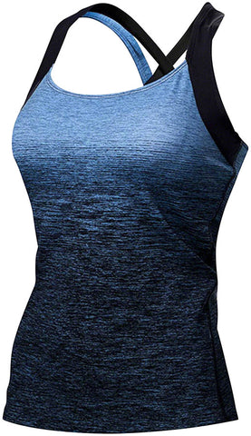 TYR Lagoon Lola Tank MultiSport Top Lagoon/Black Sleeveless WoMen's