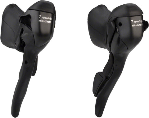 microSHIFT R7 Drop Bar Shift Lever Set 3 x 7Speed Short Reach Shimano