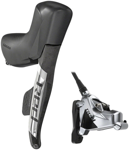 SRAM RED eTap AXS HRD Shift/Brake Lever and Hydraulic Disc Caliper -
 Right/Rear, Flat Mount 20mm Offset, 1800mm Hose, Black/Silver, D1