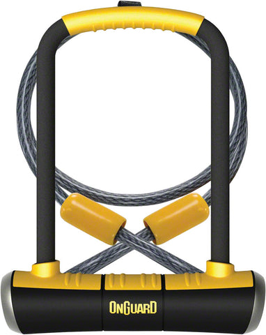 OnGuard PitBull Series ULock 4.5 x 9 Keyed Black/Yellow Includes cable and