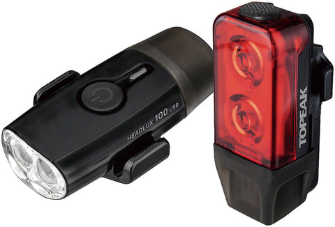 Topeak PowerLux Headlight/Taillight Set - USB Rechargable