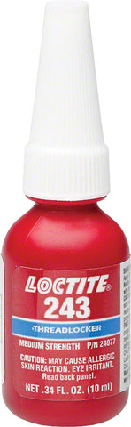 Loctite #243 Threadlocker Medium Strength for fastners 620mm Oil resistant