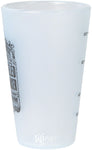 Surly Dr. Chromoly's Silicone Pint Glass - Frosted White Black 16oz