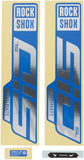 RockShox, SID SL Ultimate Decal Kit, Gloss Polar for Blue Lowers