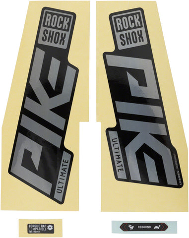 RockShox, Pike Ultimate Decal Kit, Gloss Rainbow for Gloss Black Lowers