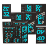 FOX Heritage Decal Kit for Forks and Shocks Turquoise