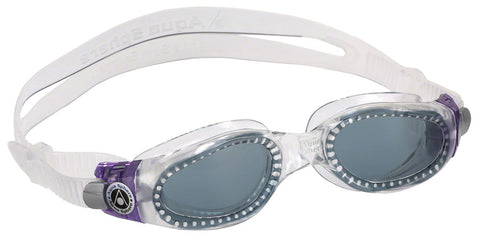 Aqua Sphere Kaiman Compact Fit Goggles Clear/Purple with SMoke Lens