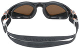 Aqua Sphere Kayenne Goggles - Gray/Orange with Brown Polarized Lens