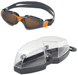 Aqua Sphere Kayenne Goggles - Gray/Orange with Brown Polarized Lens