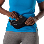 Nathan Mirage Pak Plus Adjustable Running Belt - Black/Reflective Silver One Size